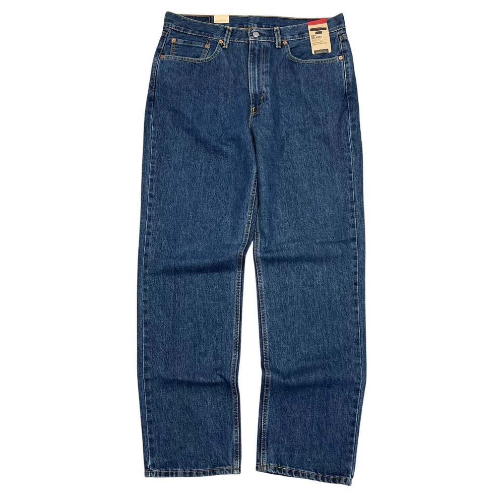 NEW Levis 550 Relaxed Fit Jeans Mens 36x34 Dark Wash Indigo Blue Denim Baggy